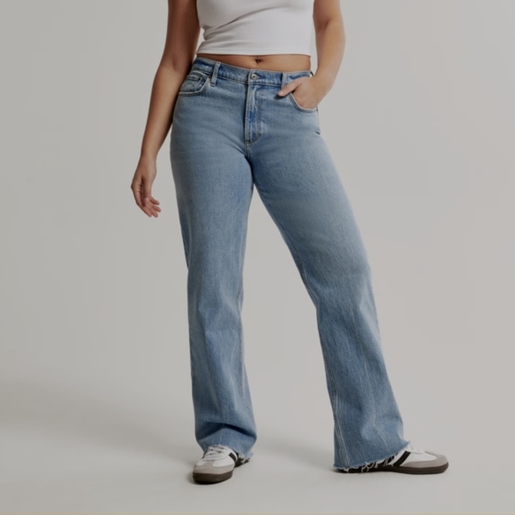 abercrombie and fitch Curve Love Low Rise Baggy Jean vintage confort size 28 - Picture 1 of 10